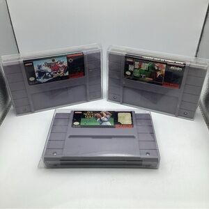 Jack Nicklaus Golf SNES Stanley Cup Frank Thomas Big Hurt Baseball Lot Of 3 Game